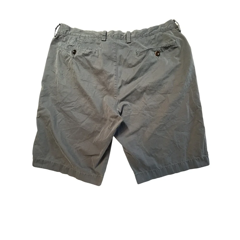J Crew Men's Chino Shorts Size 35 Charcoal Grey Flat Front Casual Summer Classic